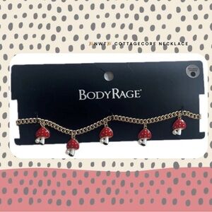 🏷️🆕🎉 cottagecore mushroom gold choker necklace